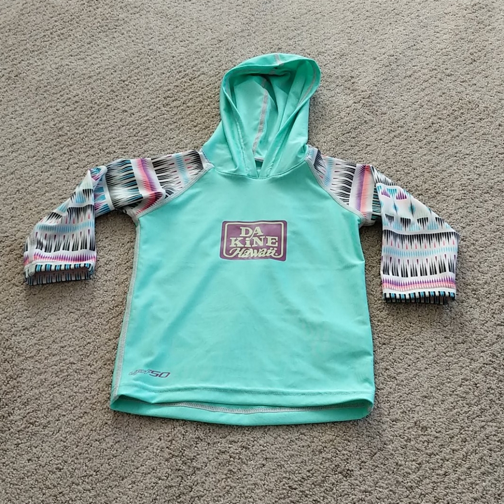 3T Girl's Green Long Sleeve Rash Guard